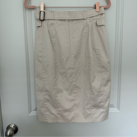 Akris Punto A-line Mini Skirt In Yarn Dyed Denim - Cashew Color - Picture 4 of 4